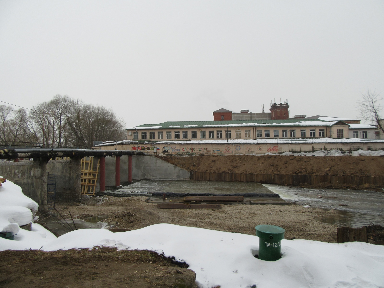 Реконструкция плотины в поселке Фабрики им. 1 Мая